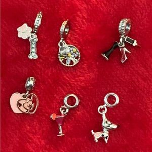 "Make It!" Individual Charms With Crystals & Acrylic Painting     NWOT